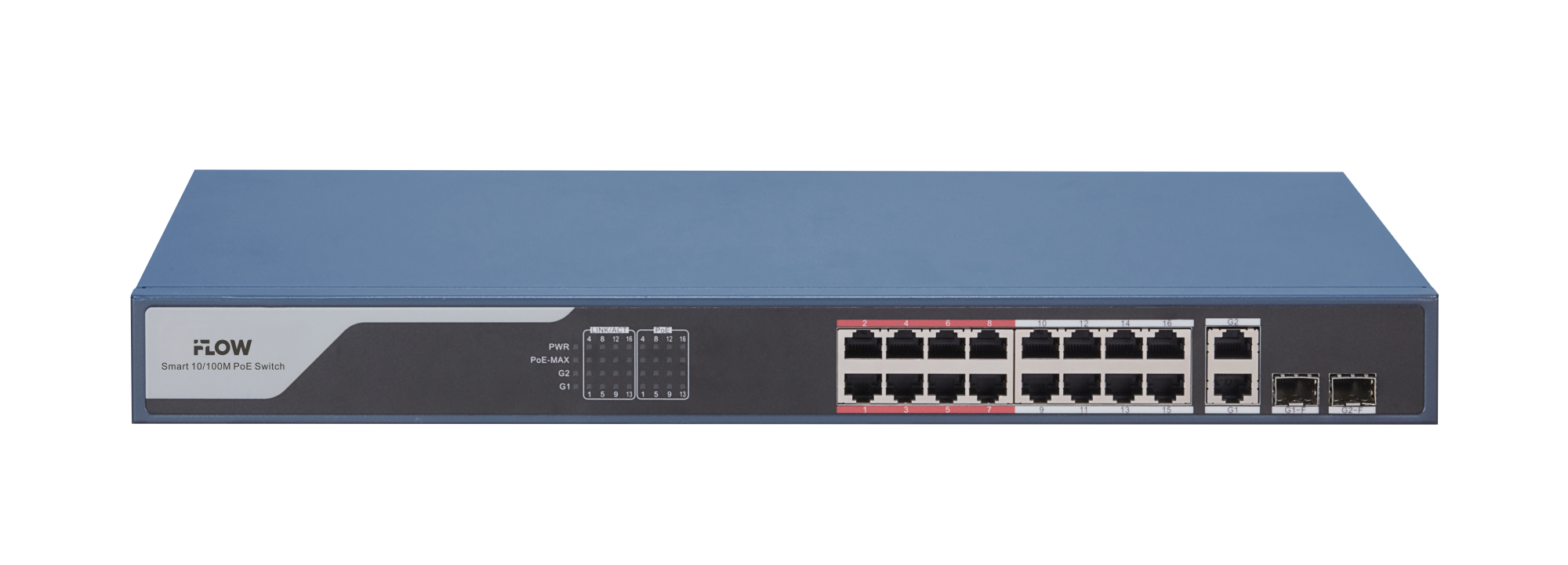 F-SW-EM418POE-VM iFLOW | Коммутатор настраиваемый 16 портов PoE + 2 Uplink