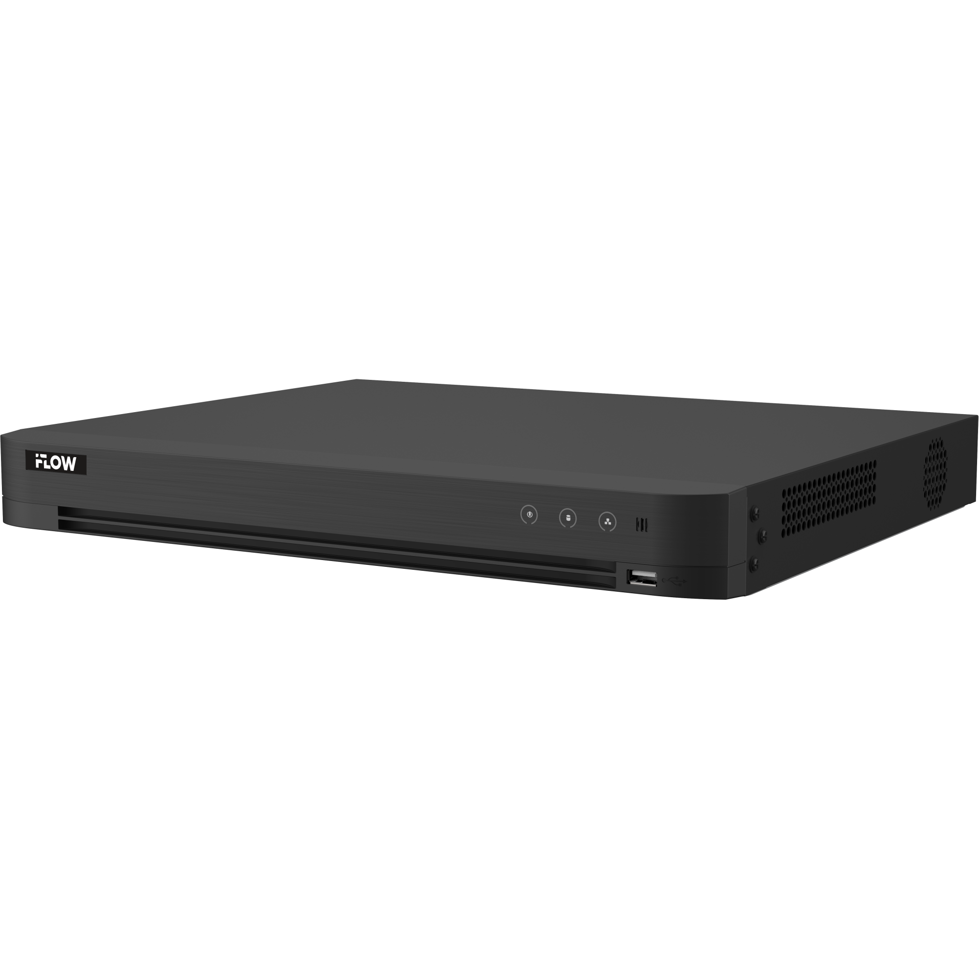 Гибридный DVR iFlow F-HR-2168/2, 16 каналов BNC, до 8 Мп, 2 HDD, SharpSense