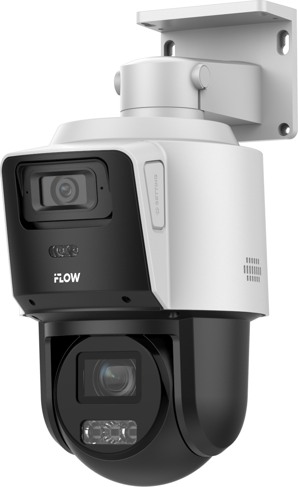 IP PTZ-камера iFlow F-IP-1422PCIZ4, 2 Мп, купольная, фикс. 2.8 мм + PTZ 2.8-12 мм, ИК 40 м, IP66