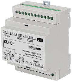 Коммутатор многоабонентского домофона BEWARD KD-02