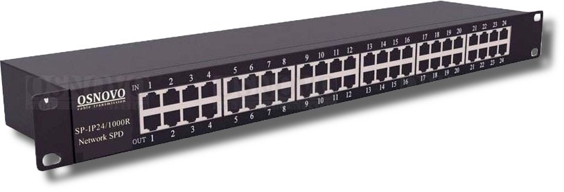 Устройство грозозащиты Ethernet OSNOVO SP-IP24/1000R