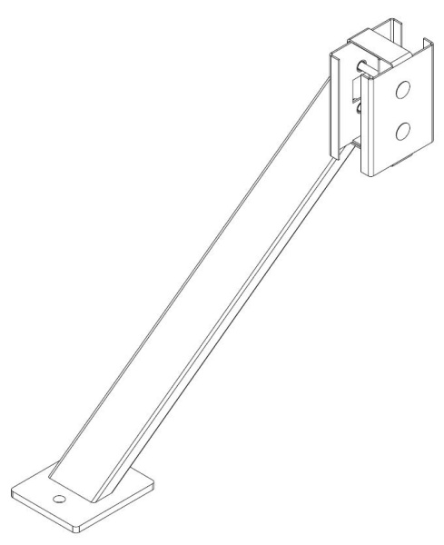 Упор для стоек секции ограждения PERCo-MB-16.9