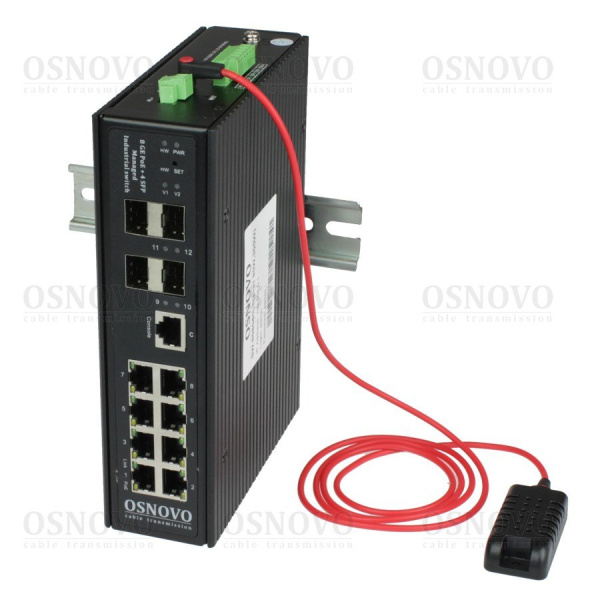 PoE-коммутатор промышленный OSNOVO SW-80804/ILS(port 90W,300W)