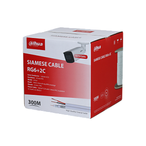 Кабель коаксиальный с питанием Dahua PFM941I-RG6N/21-300 (White)