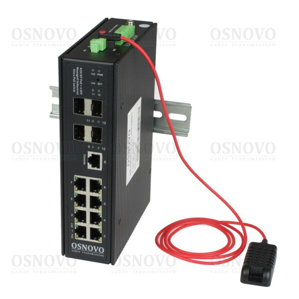 PoE-коммутатор промышленный OSNOVO SW-80804/ILS(port 90W,720W)