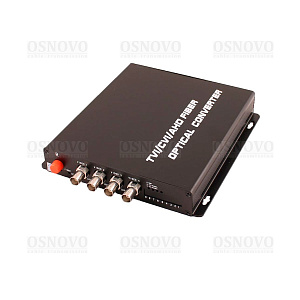 Приёмник оптический HDCVI/HDTVI/AHD/CVBS OSNOVO RA-H4/1F