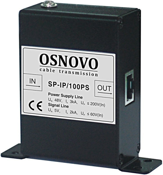 Устройство грозозащиты Ethernet OSNOVO SP-IP/100PS