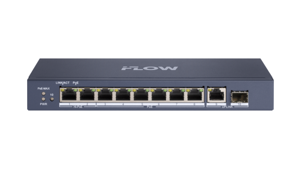 F-SW-EU610HPOE-V iFLOW | Коммутатор неуправляемый 8 портов PoE + 2 Uplink