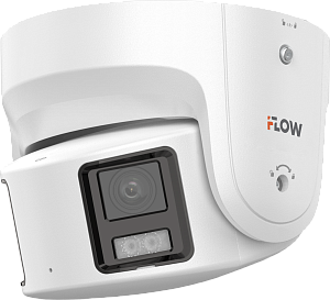 IP-камера iFlow F-IC-2384PCMS/A, 8 Мп, купольная, фиксированный, два объектива 4 мм, ИК 30 м, IP67