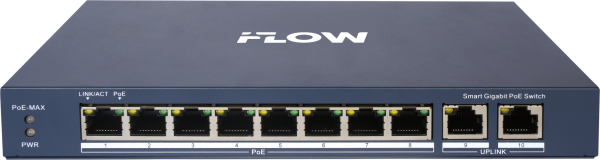 F-SW-EM610POE-VM iFLOW | Коммутатор настраиваемый 8 портов PoE + 2 Uplink