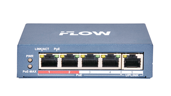 F-SW-EU205POE-V iFLOW | Коммутатор неуправляемый 4 порта PoE + 1 Uplink