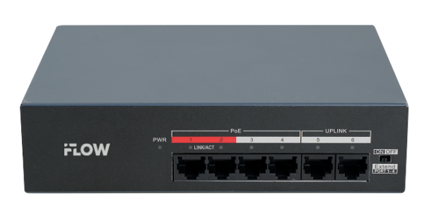 F-SW-EU206MPOE-V/L iFLOW | Коммутатор неуправляемый 4 порта PoE + 2 Uplink