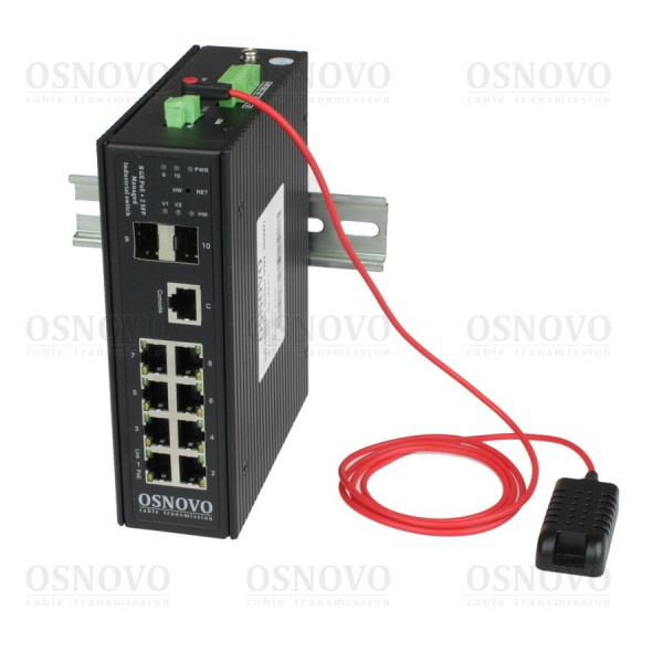 PoE-коммутатор промышленный OSNOVO SW-80802/ILS(port 90W,300W)