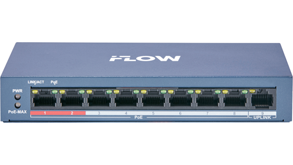 F-SW-EU209POE-V/L iFLOW | Коммутатор неуправляемый 8 портов PoE + 1 Uplink
