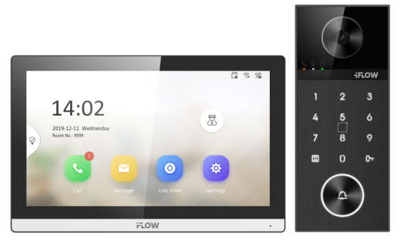 Комплект IP-видеодомофона iFlow F-VI-5446I (монитор + вызывная панель, Wi-Fi)