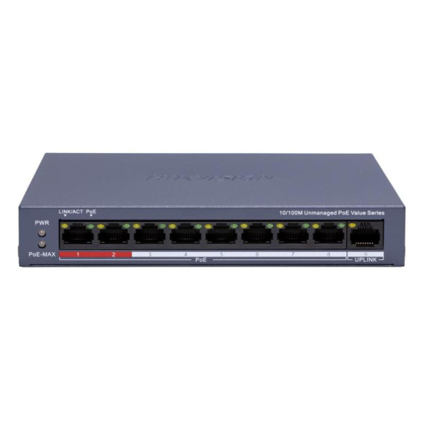 PoE-коммутатор неуправляемый Hikvision DS-3E0109P-E/M(C)