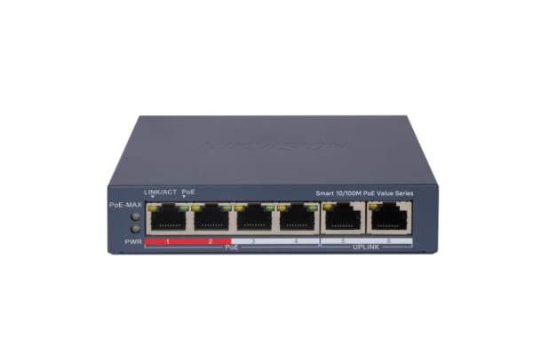 PoE-коммутатор управляемый Hikvision DS-3E1106P-EI/M