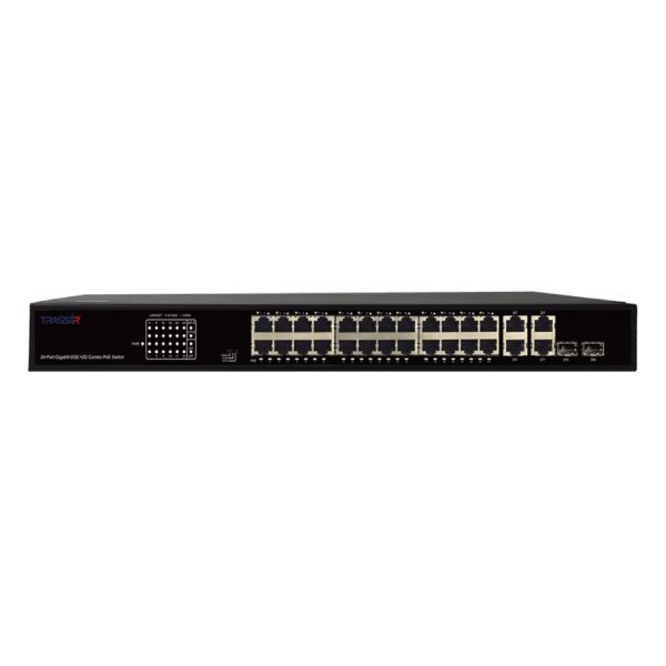 PoE-коммутатор неуправляемый TRASSIR TR-NS14282C-370-24POE
