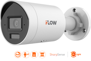 IP-камера iFlow F-IC-2122C2M(2.8мм), 2 Мп, цилиндрическая, 2.8 мм, ИК 40 м / LED 40 м, IP67