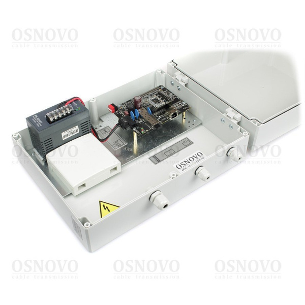 Медиаконвертер оптический OSNOVO OMC-1000-11HX/W