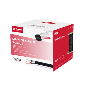 Кабель коаксиальный с питанием Dahua PFM941I-RG6N/21-300 (Black)