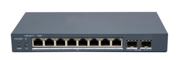 PoE-коммутатор управляемый Hikvision DS-3E1510P-EI/M-8P2F