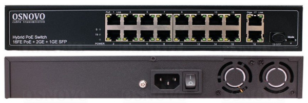 PoE-коммутатор неуправляемый OSNOVO SW-61621(300W)