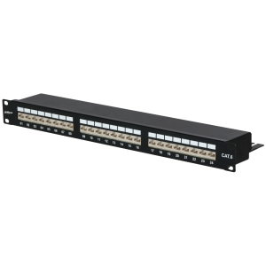 Патч-панель (24 порта, CAT6 FTP) Dahua PFM3973M-6F-24