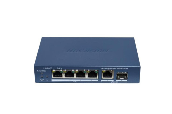PoE-коммутатор управляемый Hikvision DS-3E1506P-EI/M-4P1T1F