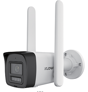 IP-камера iFlow F-IC-1122CM(4G/A)(2.8мм), 2 Мп, уличная цилиндрическая IP-камера с 4G LTE, 2.8 мм, гибридная подсветка до 30 м, IP67