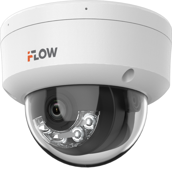 IP-камера iFlow F-IC-1482CM(4мм), 8 Мп, уличная купольная IP-камера, 4 мм, ИК 30 м / LED 30 м, IP67 / IK08