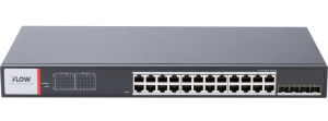 F-SW-IM628HPOE-PM-24G4GO iFLOW | Коммутатор промышленный управляемый 24 порта PoE + 4 SFP