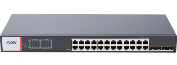 F-SW-IM628HPOE-PM-24G4GO iFLOW | Коммутатор промышленный управляемый 24 порта PoE + 4 SFP