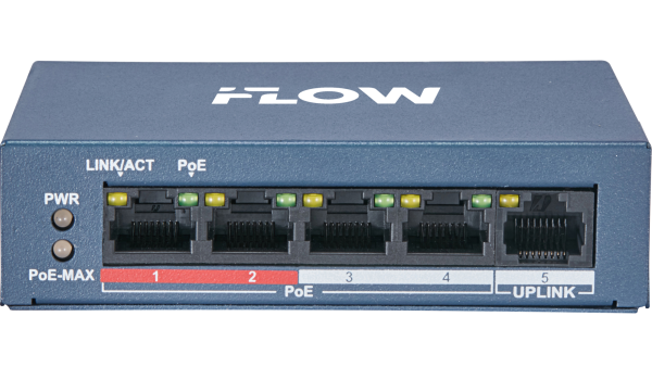 F-SW-EU205POE-V/L iFLOW | Коммутатор неуправляемый 4 порта PoE + 1 Uplink