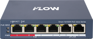 F-SW-EM206POE-VM/L iFLOW | Коммутатор настраиваемый 4 порта PoE + 2 Uplink
