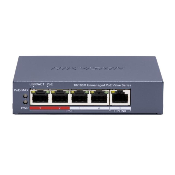 PoE-коммутатор неуправляемый Hikvision DS-3E0105P-E/M(C)