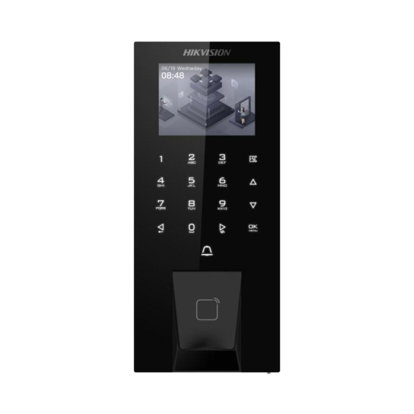 Терминал доступа со сканером отпечатков пальцев Hikvision DS-K1T807MBFWX-QRE1