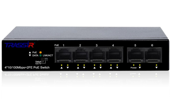 PoE-коммутатор неуправляемый TRASSIR TR-NS1106-60-4POE