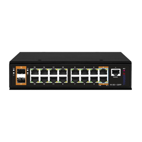 PoE-коммутатор управляемый TRASSIR TR-NS25182S-600-16POE