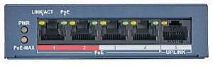 PoE-коммутатор неуправляемый HiWatch DS-S504GP
