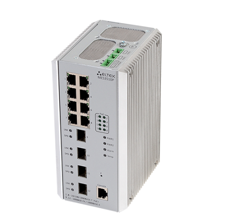 MES3710P Eltex | Промышленный коммутатор 8 портов 1G с PoE и 4 порта SFP