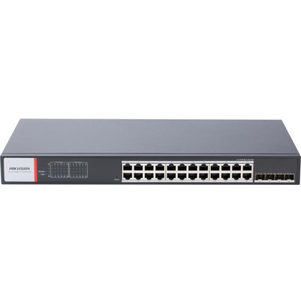 Промышленный PoE-коммутатор Hikvision DS-3T1528HP-SI-24P4F